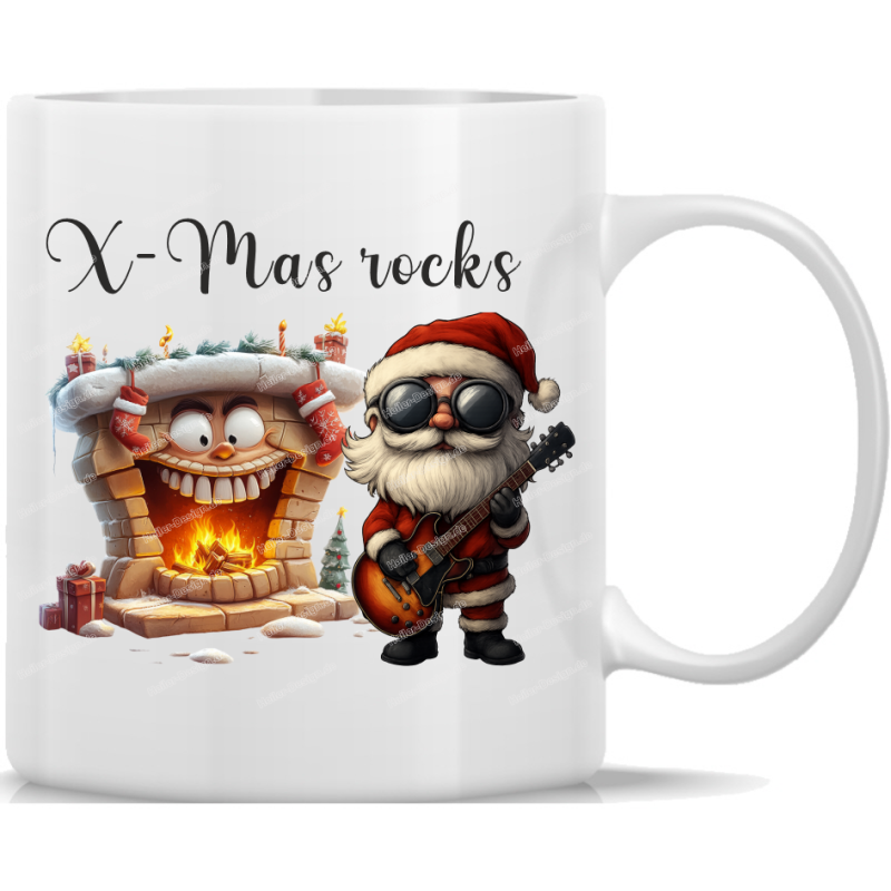 Tasse Kaffeebecher Weihnachten X-Mas rocks - 15