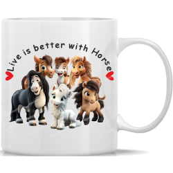 Tasse Kaffeebecher Pferde Life is Better with Horse - 2