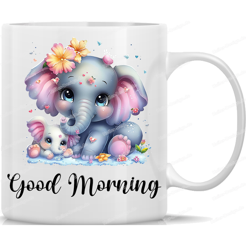 Cute elephant Good Morning