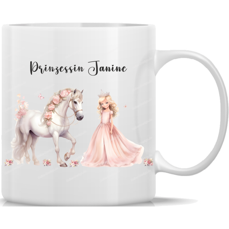 Tasse Kaffeebecher Kinder Prinzessin Janine - 2