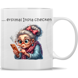 Tasse Kaffeebecher Oma ...erstmal Insta checken - 2