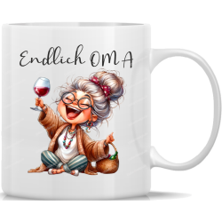 Tasse Kaffeebecher Oma Endlich OMA - 6