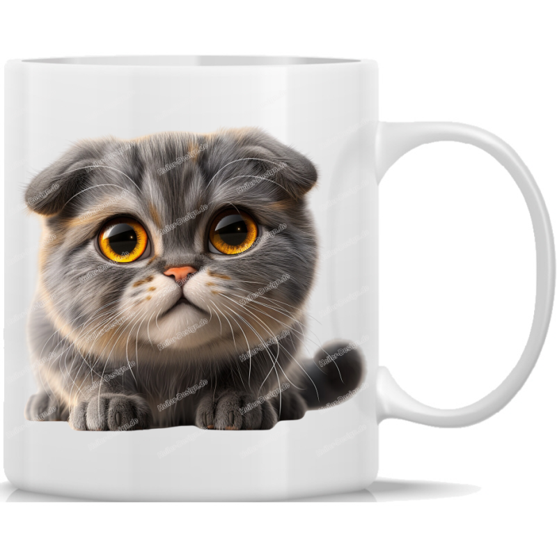 Tasse Kaffeebecher süße Katze - 13