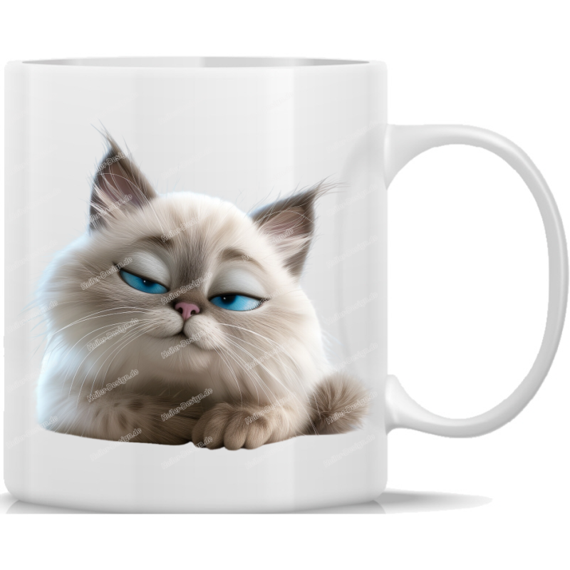 Tasse Kaffeebecher süße Katze - 14
