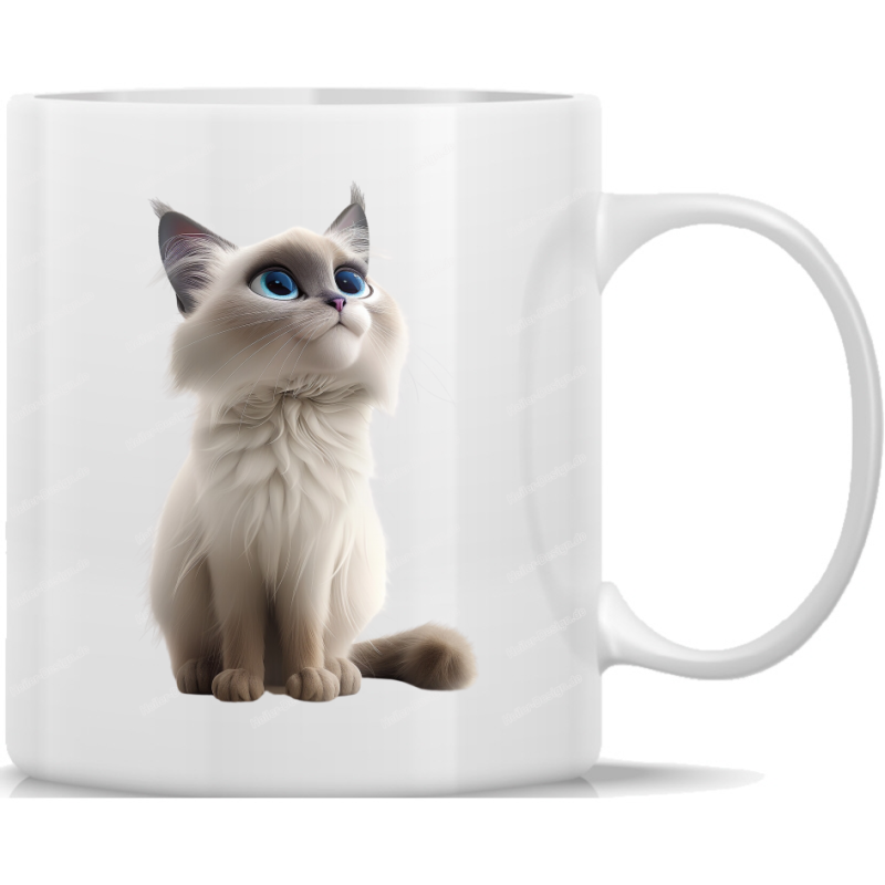 Tasse Kaffeebecher süße Katze - 15