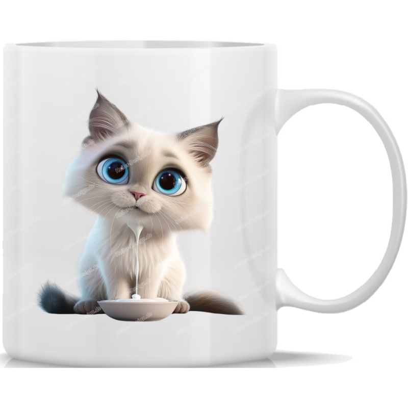 Tasse Kaffeebecher süße Katze - 16