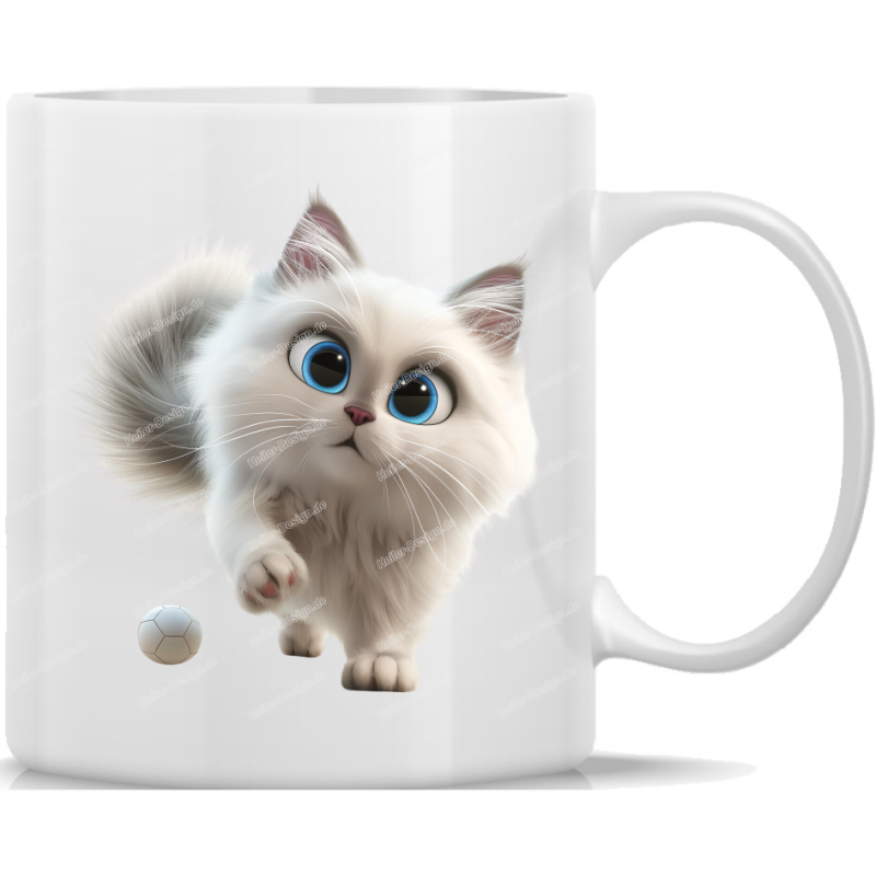 Tasse Kaffeebecher süße Katze - 17