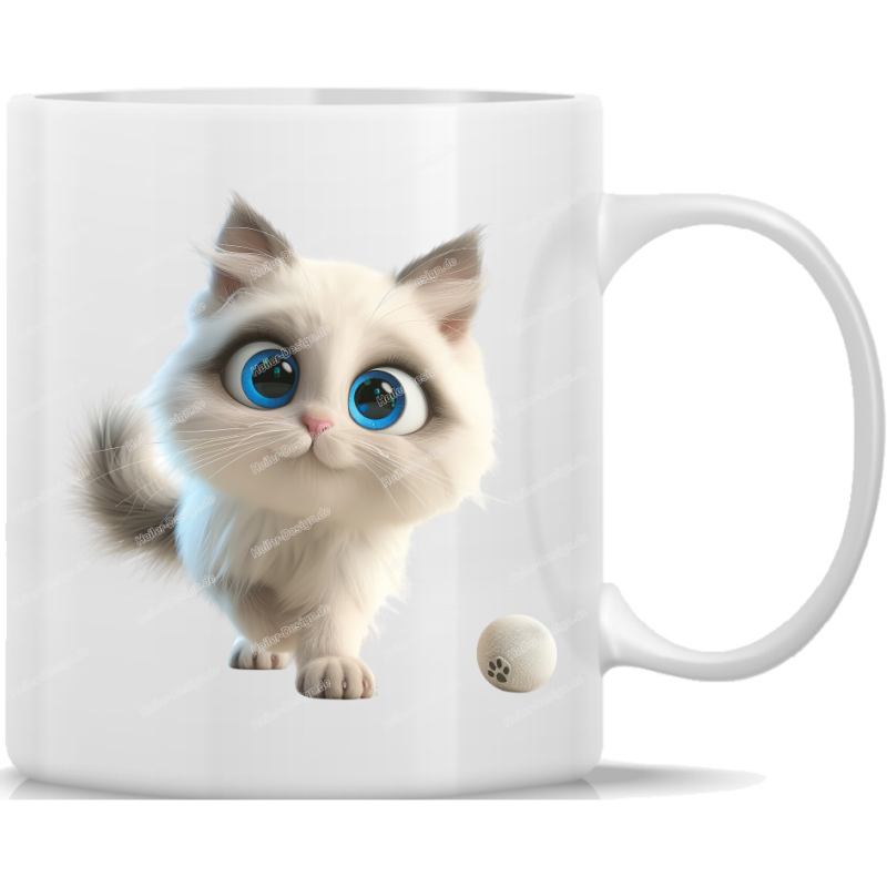 Tasse Kaffeebecher süße Katze - 18