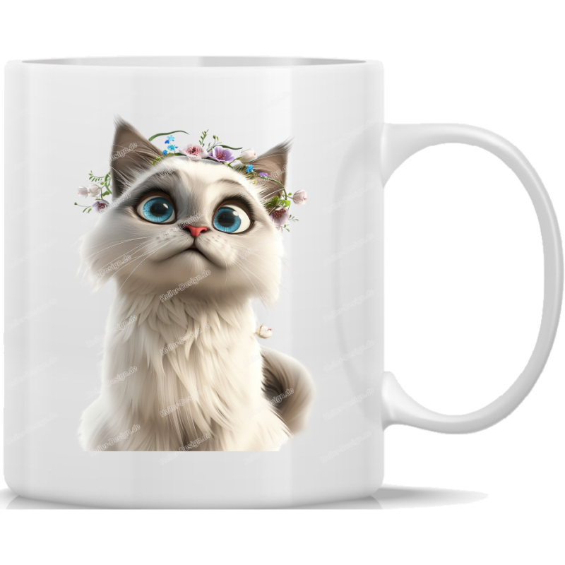 Tasse Kaffeebecher süße Katze - 24