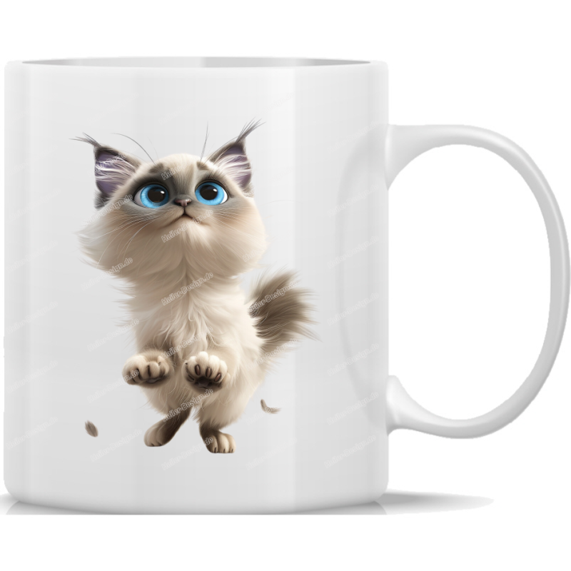 Tasse Kaffeebecher süße Katze - 32