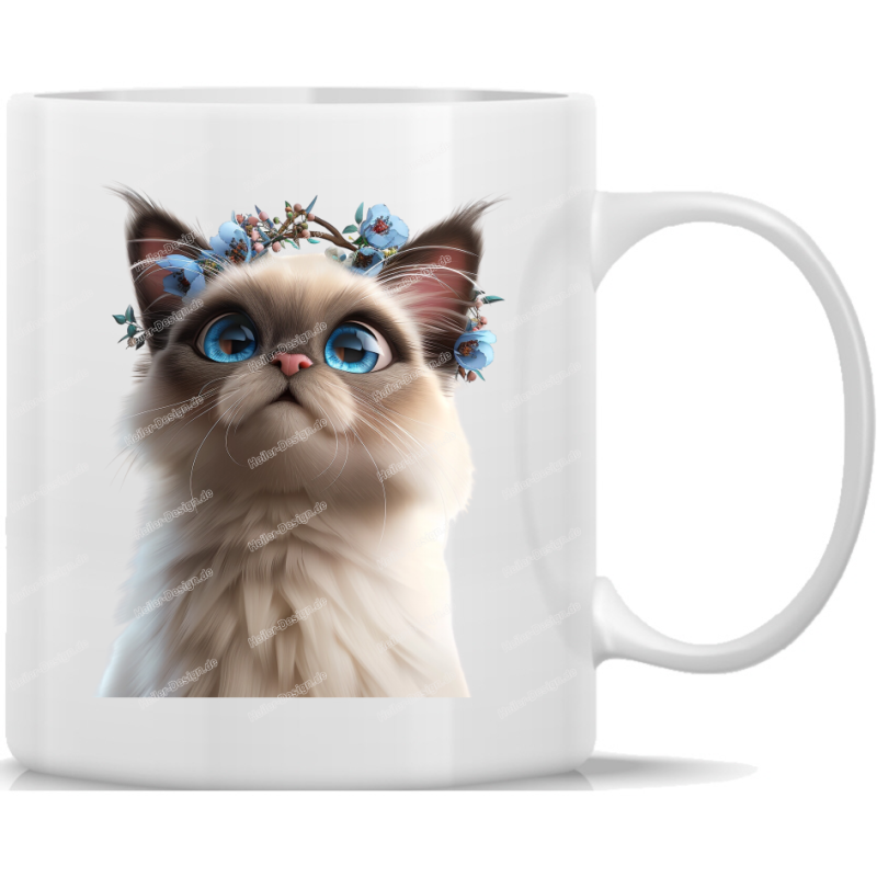 Tasse Kaffeebecher süße Katze - 35
