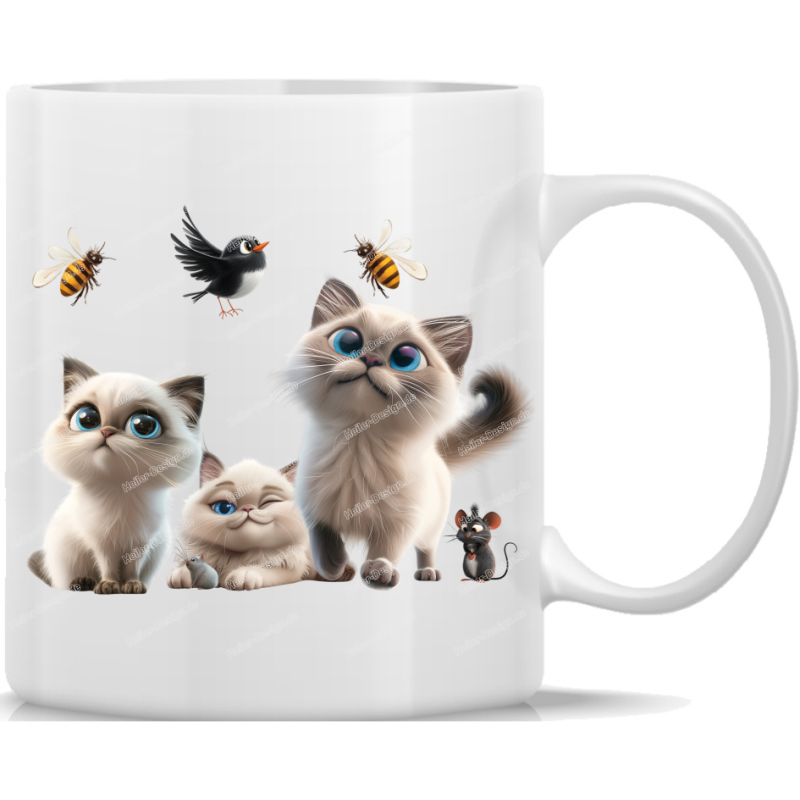Tasse Kaffeebecher süße Katze - 37
