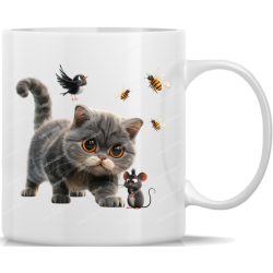 Tasse Kaffeebecher süße Katze - 43