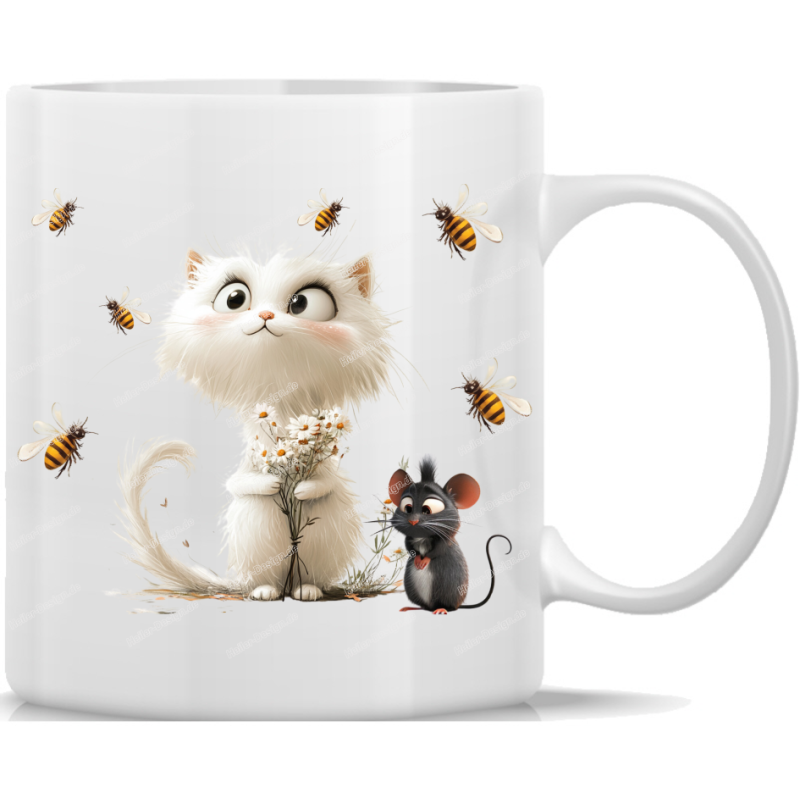 Tasse Kaffeebecher süße Katze - 48