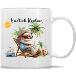 Tasse Kaffeebecher Opa Endlich Rentner - 6