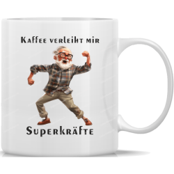 Tasse Kaffeebecher Opa Kaffee verleiht mir...