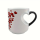 Herzförmige magische Farbwechsel Keramiktasse mit schwarzem Herzdesign
