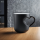 Herzförmige magische Farbwechsel Keramiktasse mit schwarzem Herzdesign