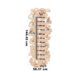 Teddy Bear Height Chart Wall Sticker Kids Room Decor...