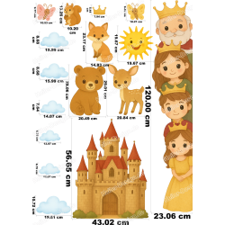 Personalized Door Sticker Princess Prince Castle Kids Room Wall Decal 1