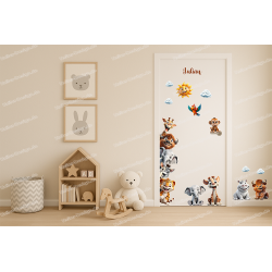Personalized Jungle Door Sticker with Name – Safari...