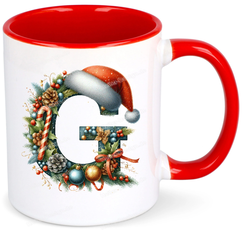 Cup coffee mug Christmas XMAS names from A to Z