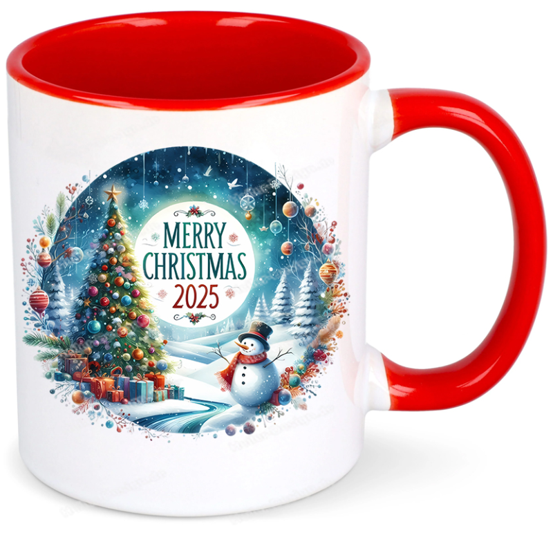 Weihnachtstasse 2025 mit Namen Merry Christmas Geschenk Weihnachten 25