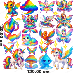 Wandtattoo Fantasie Fabelwesen Kinderzimmer Deko Einhorn...