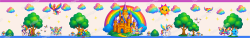 Wandborduere Fantasy Einhorn Fee Drache Regenbogen Schloss Kinderzimmer