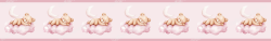 Wall Border Sleeping Teddy Bear on Pink Cloud Moon Motif