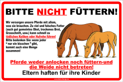 Prohibition Do Not Feed Feeding Can Cause Fatal Colic or...