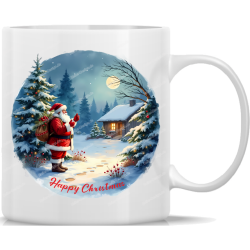 Tasse Kaffeebecher Weihnachtsmann Happy Christmas...
