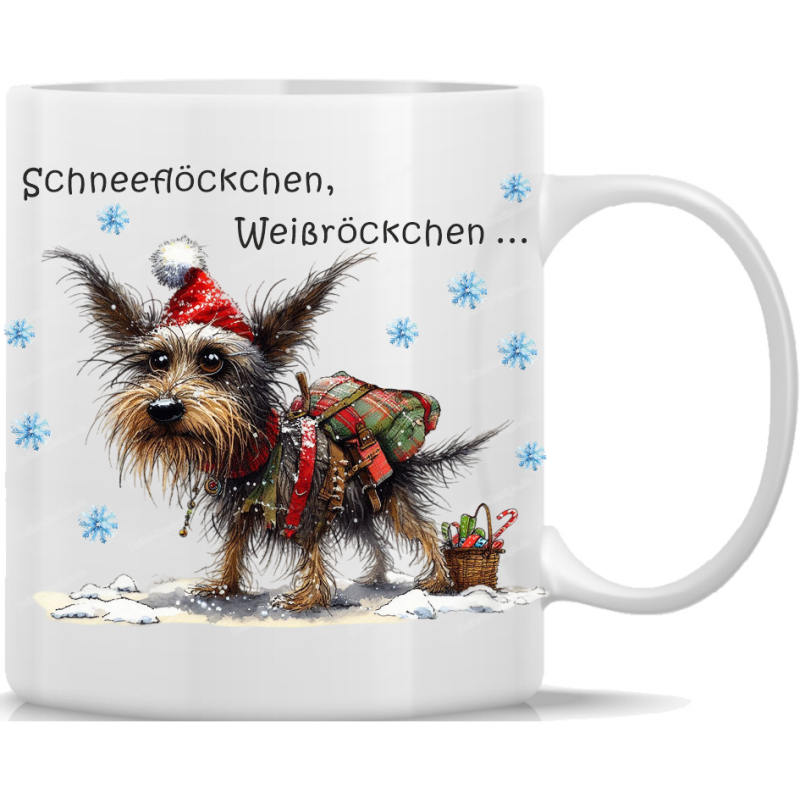 Mug Coffee Cup Winter Snowflake Little White Skirt 30