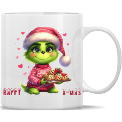 Tasse Kaffeebecher Winter Zottelgreen mit Keksteller...