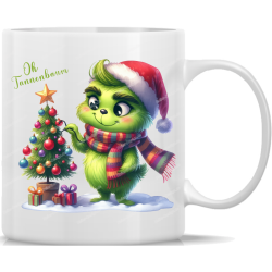 Tasse Kaffeebecher Winter Zottelgreen mit Tannenbaum Oh...