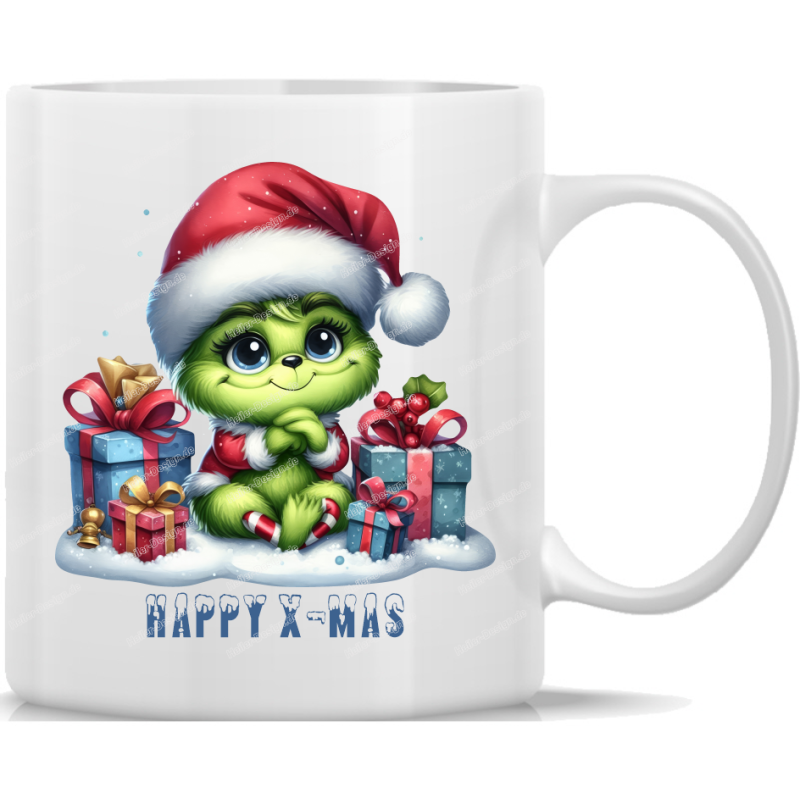 Mug Coffee Cup Winter Zottelgreen with Gifts Happy X-Mas 36