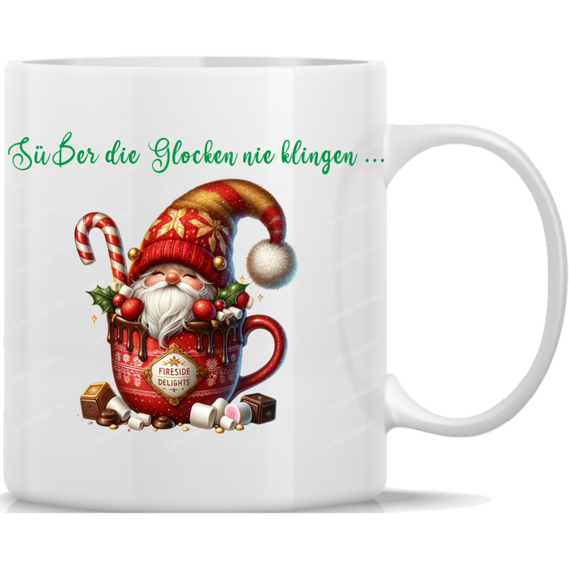 Tasse Kaffeebecher Winter Süßer die Glocken nie klingen 46