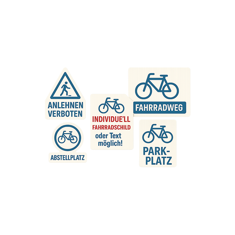Fahrrad Schild Individuell! Eigenes Design oder Text möglich!