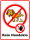 No Dog Toilet Prohibition Sign