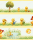 Wall Border Chicks Nursery Meadow Sun Cherry Tree Pond