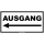 Hinweisschild Ausgang Pfeil nach links 200 mm x 300 mm 1 mm PVC Hartschaumplatte 2 x Beidseitig Schaumklebepads Ecken eckig