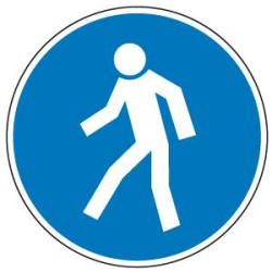 Gebotsschild Für Fußgänger
