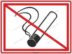 Verbotsschild Rauchen verboten!
