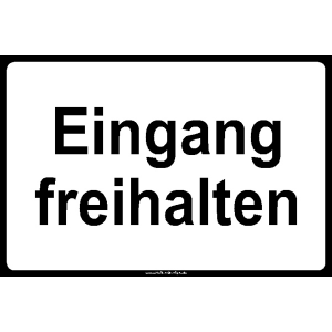 Eingang freihalten