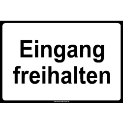 Eingang freihalten