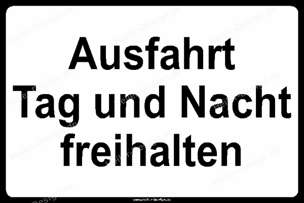 Schild Ein- Und Ausfahrt Freihalten - 42x30 Cm, Wetterfestes PVC, Gelb, Mit Warnung Vor Abschleppen
