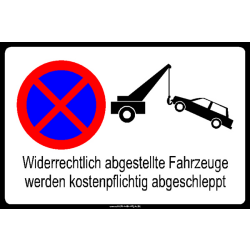 Widerrechtlich abgestellte Fahrzeuge werden...