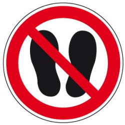 Verbotszeichen Betreten der Fläche verboten