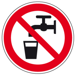 Verbotszeichen Kein Trinkwasser