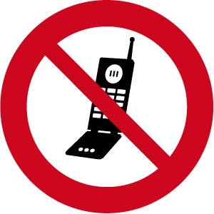 Verbotszeichen Handy benutzen verboten